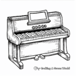 Charming Toy Piano Coloring Sheets 2