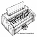 Charming Toy Piano Coloring Sheets 4