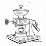 Charming Vintage Coffee Grinder Coloring Pages 1