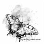 Charming Watercolor Butterfly Coloring Pages 3