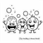 Cheerful Bubble Characters Coloring Pages 1