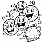 Cheerful Bubble Characters Coloring Pages 2