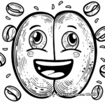 Cheerful Coffee Beans Coloring Pages 2