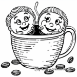 Cheerful Coffee Beans Coloring Pages 4