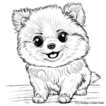 Cheerful Lisa Frank Pomeranian Puppy Coloring Pages 4