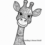 Cheerful Stuffed Giraffe Coloring Pages 3