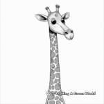 Cheerful Stuffed Giraffe Coloring Pages 4