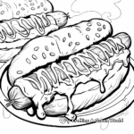 Cheese-Laden Coney Dog Coloring Pages 1