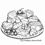 Cheese Platter Coloring Pages for Cheese Lovers 1