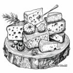 Cheese Platter Coloring Pages for Cheese Lovers 3