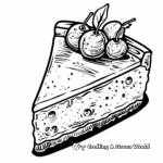 Cheesecake Slice Coloring Pages for Adults 2