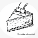 Cheesecake Slice Coloring Pages for Adults 4