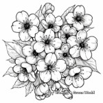 Cherry Blossom Spring Calendar Coloring Pages 1