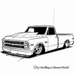 Chevrolet Lowrider Customised Truck Coloring Pages 1