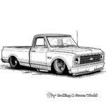 Chevrolet Lowrider Customised Truck Coloring Pages 2