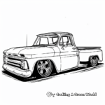 Chevrolet Lowrider Customised Truck Coloring Pages 4