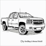 Chevy Avalanche Pickup Truck Coloring Pages 1