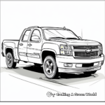 Chevy Avalanche Pickup Truck Coloring Pages 2