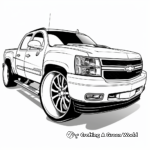 Chevy Avalanche Pickup Truck Coloring Pages 3