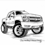 Chevy Avalanche Pickup Truck Coloring Pages 4