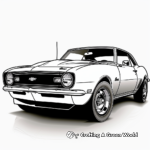 Chevy Camaro Muscle Car Coloring Pages 1