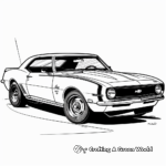 Chevy Camaro Muscle Car Coloring Pages 4