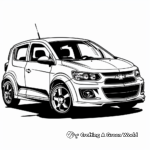 Chevy Sonic Compact Car Coloring Pages 1