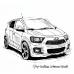 Chevy Sonic Compact Car Coloring Pages 4