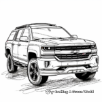 Chevy SUV fleet Coloring Pages 3