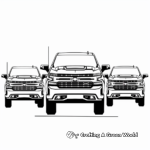 Chevy Truck Family Coloring Pages: Full-Size, Mid-Size, and Compact 3