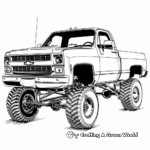 Chevy Truck Family Coloring Pages: Full-Size, Mid-Size, and Compact 4