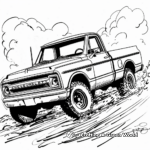 Chevy Truck in the Wild: Off-Road Coloring Pages 2