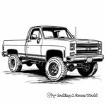 Chevy Truck in the Wild: Off-Road Coloring Pages 3