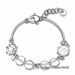 Chic Charm Bracelet Coloring Pages for Kids 1