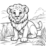 Child-friendly Cartoon Animal Coloring Pages 2