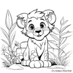 Child-friendly Cartoon Animal Coloring Pages 3
