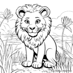 Child-friendly Cartoon Animal Coloring Pages 4