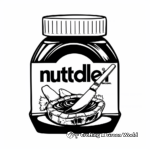 Child-friendly Nutella Bread-spread Illustration Coloring Pages 2