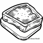 Child-friendly Nutella Bread-spread Illustration Coloring Pages 4