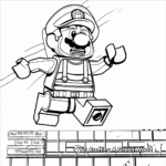 Children Friendly Simple Lego Mario Coloring Pages 2