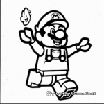 Children Friendly Simple Lego Mario Coloring Pages 4