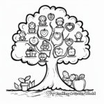 Children's Beginners Family Tree Coloring Pages 3