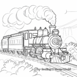 Children's Colorful Freight Train Coloring Pages 3