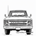 Children's Friendly Chevy Cartoon Car Coloring Pages 2