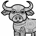 Children's Friendly Taurus Coloring Pages 4