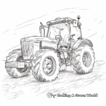 Children's Simple Tractor Coloring Pages 4