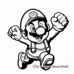 Children's Super Mario Bros. Iconic Level Coloring Pages 1