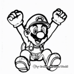 Children's Super Mario Bros. Iconic Level Coloring Pages 2