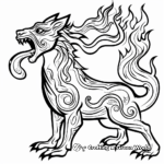 Chimera: The Fire-Breathing Monster Coloring Pages 1