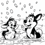 Chip 'n' Dale's Snowy Playtime Coloring Pages 3